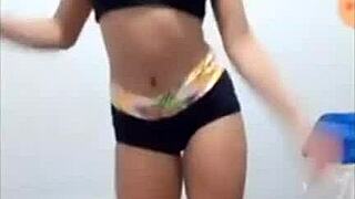 Sexy Beautiful Teen Girl Dances Cutely