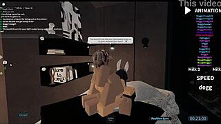 gangbang slut pounded bent over cowgystyle doggystyle in roblox condo
