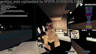 gangbang slut pounded bent over cowgystyle doggystyle in roblox condo
