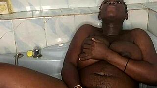 imagine my huge dildo stretching me in the bathroom