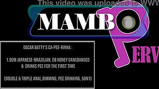 1.90m slim japanese-brazilian ob honey's first 5on1 pee fest with huge gapes 😱🍆💦