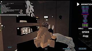 gangbang slut pounded bent over cowgystyle doggystyle in roblox condo
