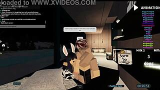 gangbang slut pounded bent over cowgystyle doggystyle in roblox condo
