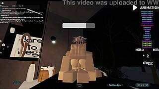 gangbang slut pounded bent over cowgystyle doggystyle in roblox condo