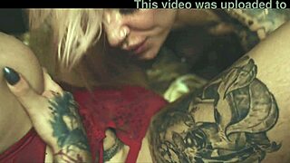 two tattooed bisexuals blast each other with bbc strapon pussy pounding fun!!