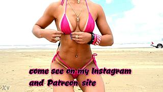 bikini brazilian nanda double penetration anal assfucking public outdoor masturbation