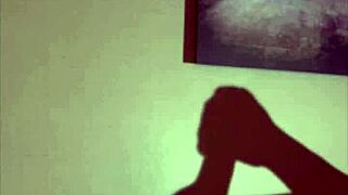 Silhouette daddy's muscular bodybuilder frame delivers slow deep dominant dirty talk monster cock
