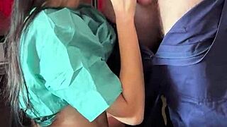 nurse lara succhia bends over for halloween doggystyle creampie in hospital