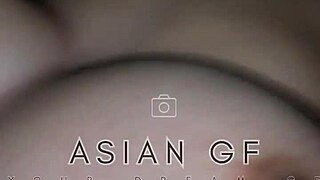 Dude, this asian babe rides the massive chindo 12 like a pro