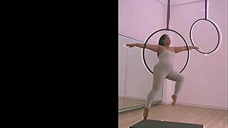 pinay shakes ass in heels pole dancing aerial hoops oops!