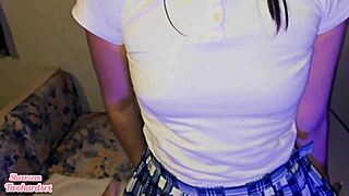 college coed roommate pounds cute latina dorm pussy first time