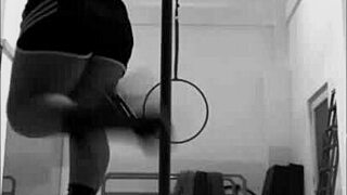 pinay shakes ass in heels pole dancing aerial hoops oops!