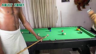 i tried telling the boss dinner's ready but he bent me over snooker table and railed my pussy hard 😩🏠💦