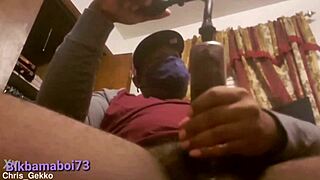 Huge BBC pumped up for massive cumshot
