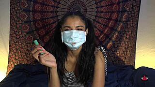 Masked Filipina Patient Deepthroats Doctor Cock!