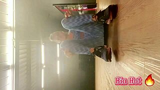 imagine catching blonde masturbating in gym bathroom!