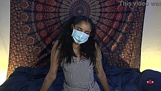 Masked Filipina Patient Deepthroats Doctor Cock!