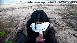 summer beach anal creampie with big ass african slut waiting hungrily