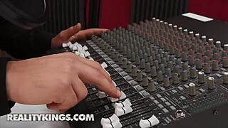 Curvy Athena Faris Sneaks Sloppy Blowjob on Ricky Johnson's Big Black Cock