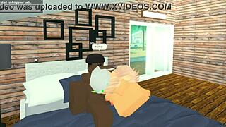 Roblox slut chokes on massive BBC deepthroat before brutal face fuck
