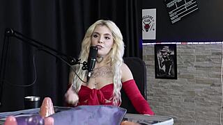 loira's hot anal sex tips with sloppy blowjob and ass pounding moans in sheer red