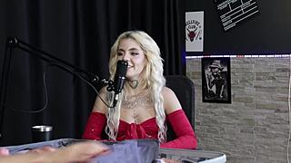 loira's hot anal sex tips with sloppy blowjob and ass pounding moans in sheer red