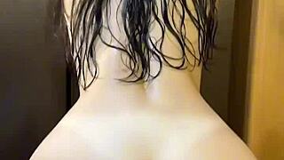 fresh from shower skinny slut spreads huge ass for doggystyle pounding