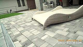 titty pool party turns into wild anal foursome fuck fest