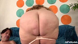 Cum blasts on Hayley Jane's huge mature tits post fat pussy pounding