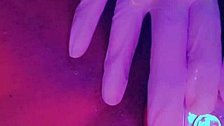 ebony babe gaps her pussy wide with huge insertions