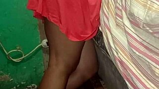 Neighbor's brunette milf gapes wet from sneaky doggy