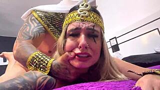 her wet pussy throbs as huge cock pulses deep inside ready to explode everywhere