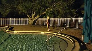 who needs clothes when slut milf strips public!