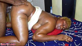 this sex maniac grabs ebony babe for big black cock QUICKIE