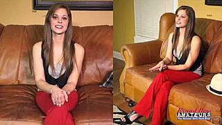 green eyed livia teases strips deepthroats juicy cock then swallows every drop