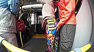 Huge Ass In Leggings Lets Me Grind Then Fucks On Bus