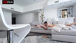 petite redhead stepdaughter gulps stepdad's monster cock after he chases off her boyfriend and fucks her tight wet pussy doggystyle