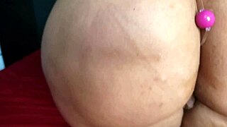 BBW Anal Slut Stuffs Huge Anal Balls Deep in Fat Asshole