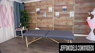 Fat blonde curvy Mary skips massage for pussy licking and toys.