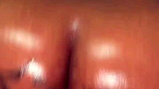 ebony babe rides big black cock sloppy after deepthroat workout