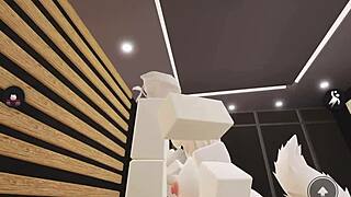 Fox Girl Bent Over Rough Doggystyle Pounding Cumshot