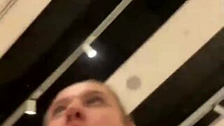 18yo Blonde BBW Fingers Big Tits to Orgasm in Public Fitting Room