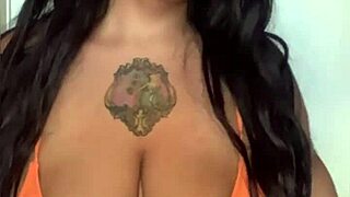 Wow! Big Ass Ebony Milf Shakes Bikini Tits!