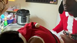 mrs claus gobbles santa's bbc quickie?