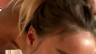 Monika Fox gulps down every drop after sucking pierced nipple pov cock