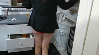 Voyeur spies curvy stepmom bathroom routine before wild sex compilation