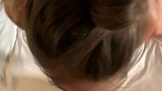 Monika Fox gulps down every drop after sucking pierced nipple pov cock