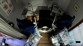 BACKSTAGE JAIL BITCHES IN LATEX HANDCUFFS - DONNA LEIGH SPREADS TITS