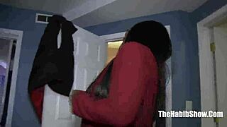 Chocolate Armani fucked deep by hairy Arab in ghetto reality