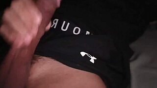 ohh man jerkin my big cock in tight workout clothes moanin loud on bed intense cum